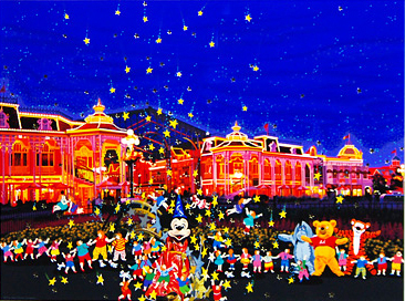 ヒロ・ヤマガタの絵画作品　タイトルは、 星に願いを